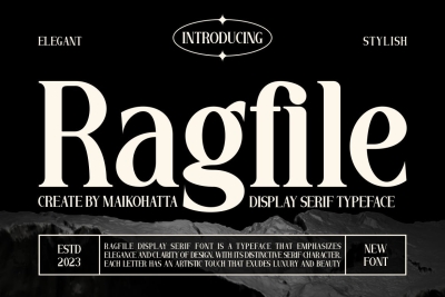 Ragfile - Display Serif Typeface Font