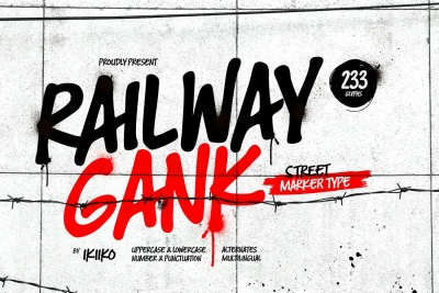 Railway Gank - Street Marker Font