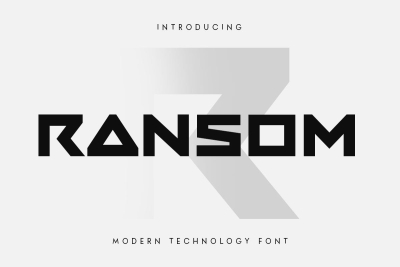 Ransom - Modern Technology Font