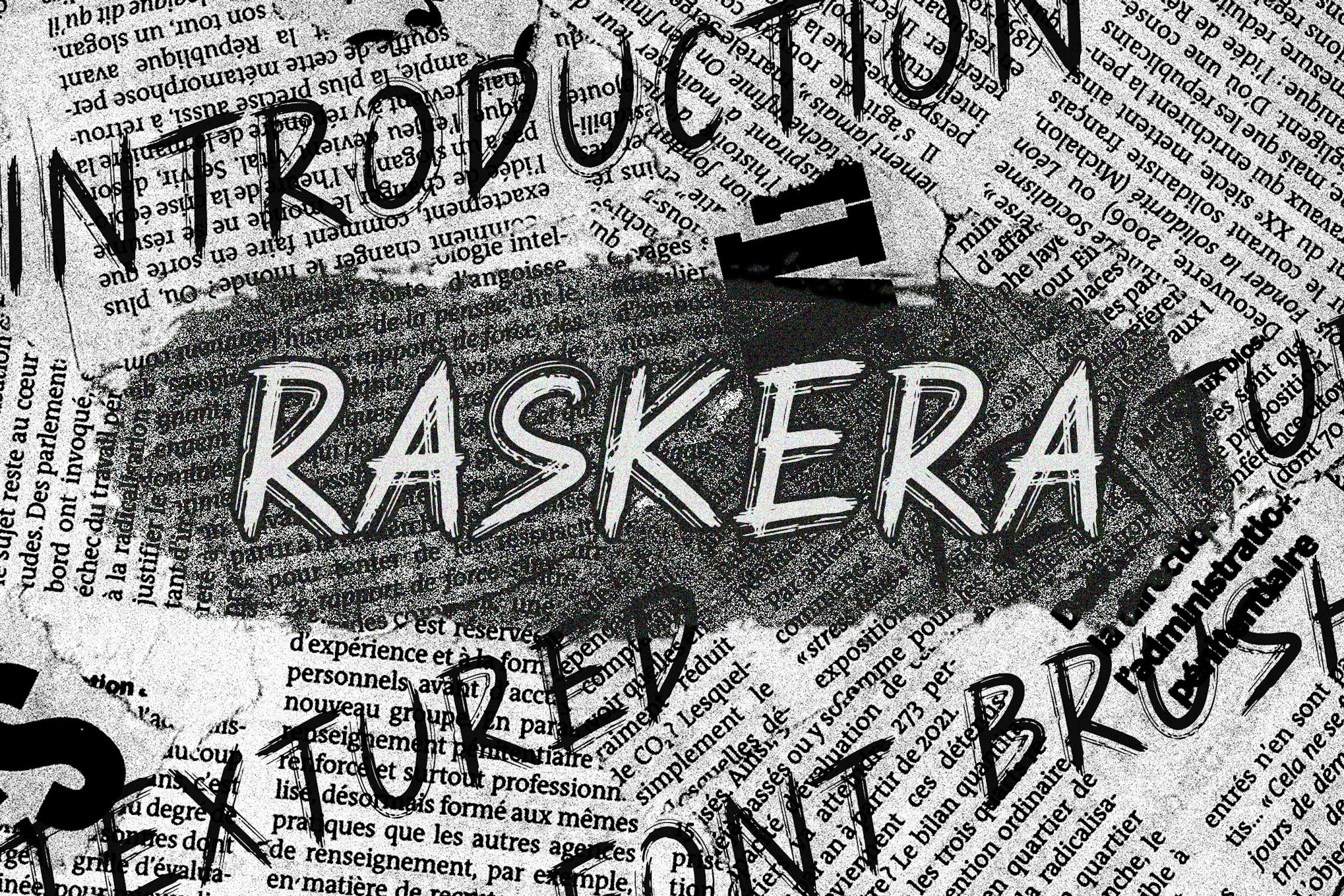 RASKERA – Hand Brush Font