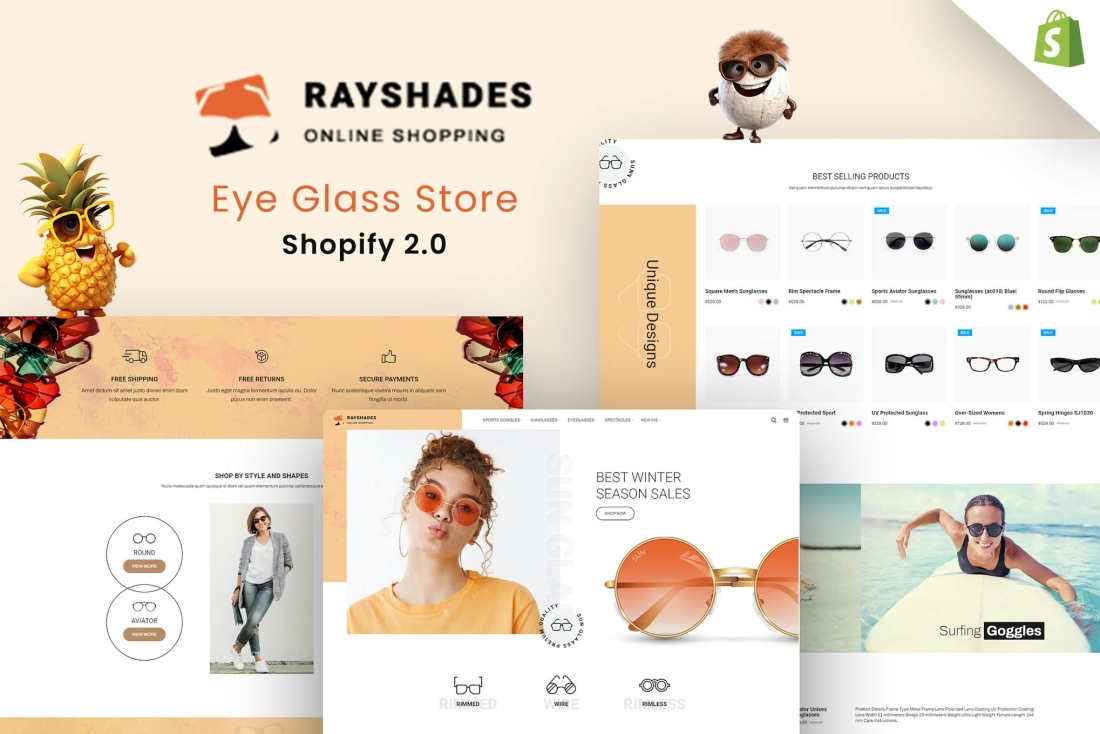 Rayshades - Eye Glasses Store Shopify Theme
