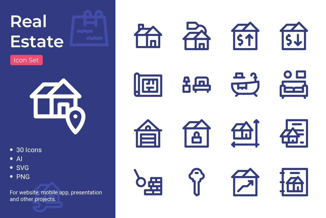 Real Estate Icon Set