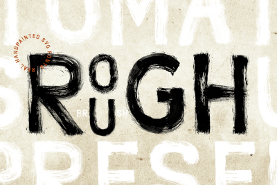 Realistic Rough SVG Brush Fonts