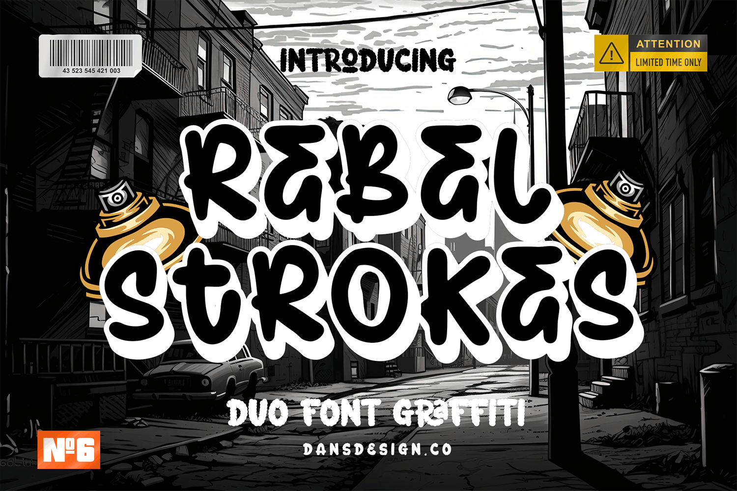 Rebel Strokes Marker Graffiti Brush Duo Font