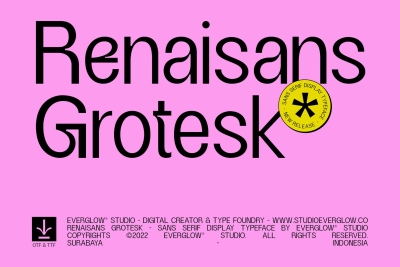 Renaisans Grotesk - Sans Serif Display Typeface