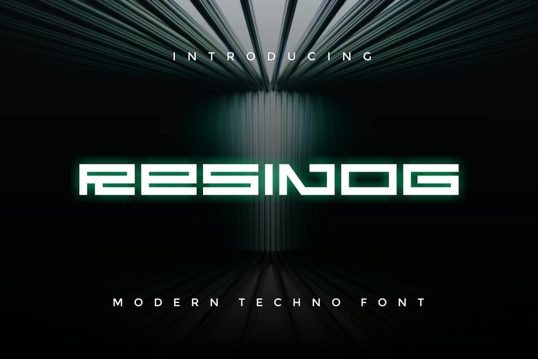 Resinog - Modern Techno Font