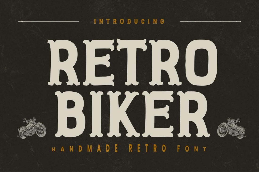 Retro Biker - Handmade Retro Font