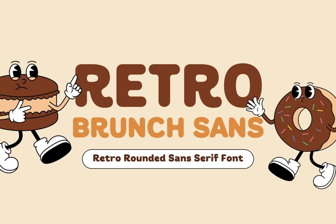 Retro Brunch Sans - Rounded Display Font