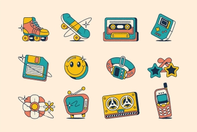 Retro Stuff Illustration Set