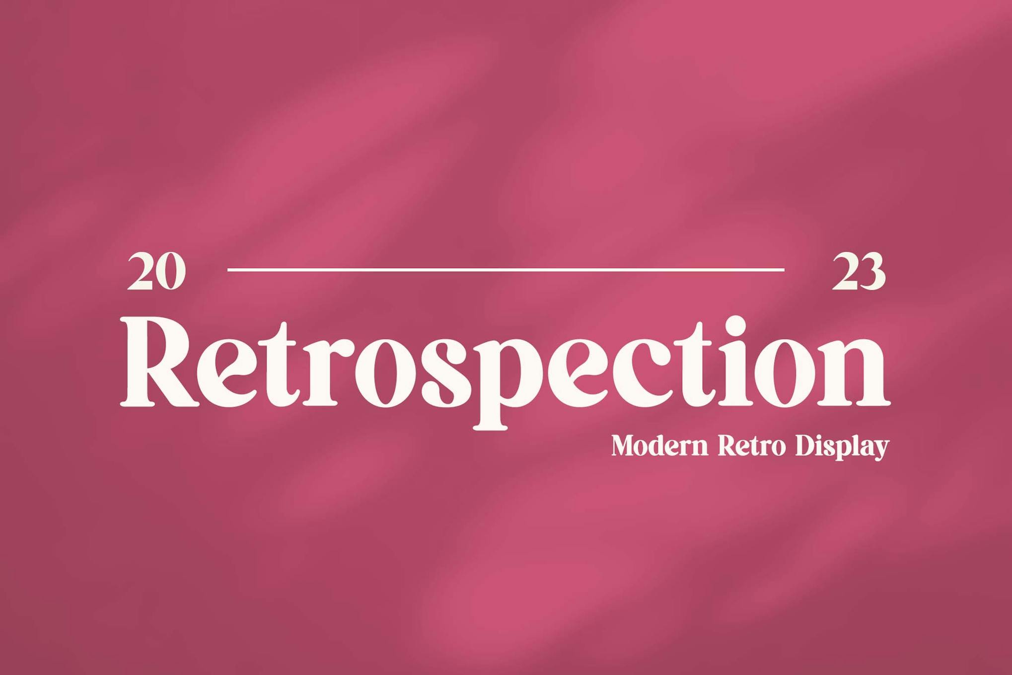 Retrospection Modern Retro Serif Display Font