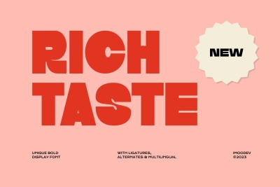 Rich Taste - Unique Bold Display Font