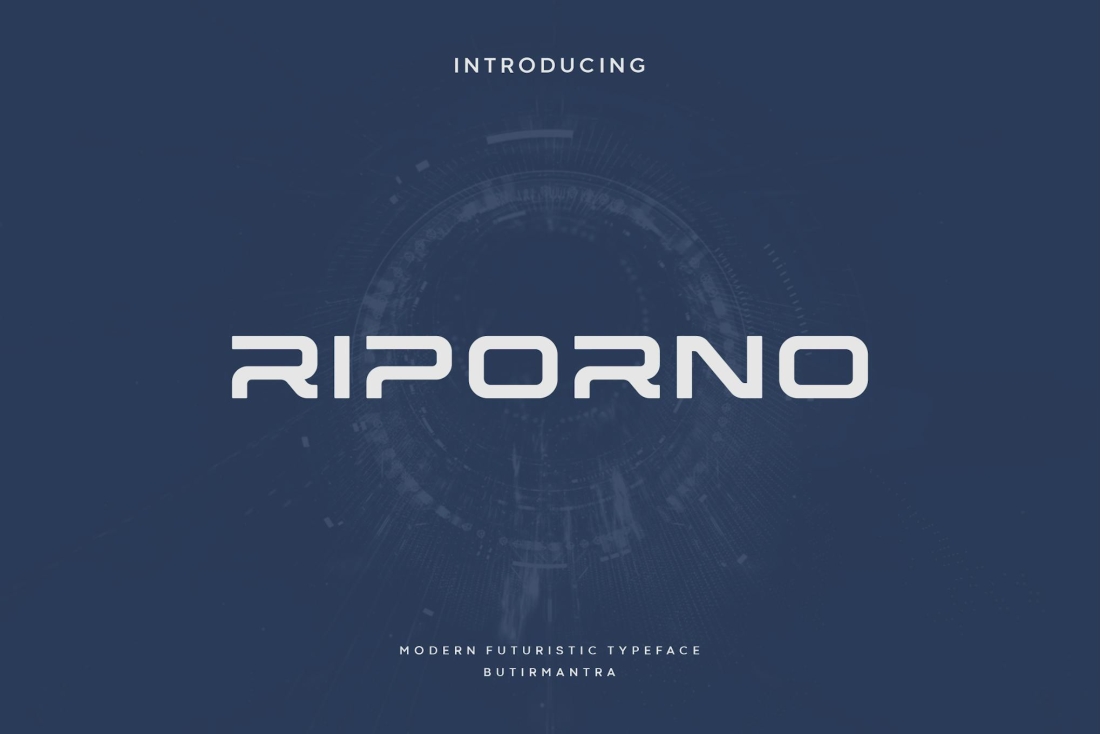 Riporno - Futuristic Font