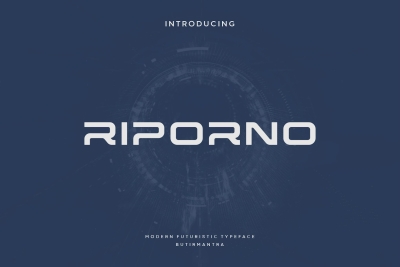 Riporno - Futuristic Font