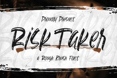 Risk Taker- A Rough Brush Font