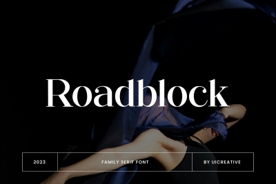 Roadblock Family Serif Font