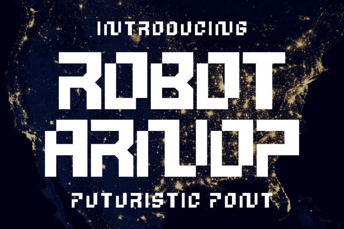 Robot Arnop - Futuristic Tech Font