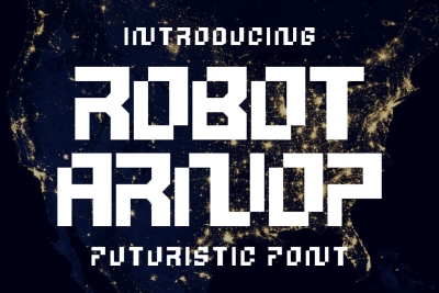 Robot Arnop - Futuristic Tech Font