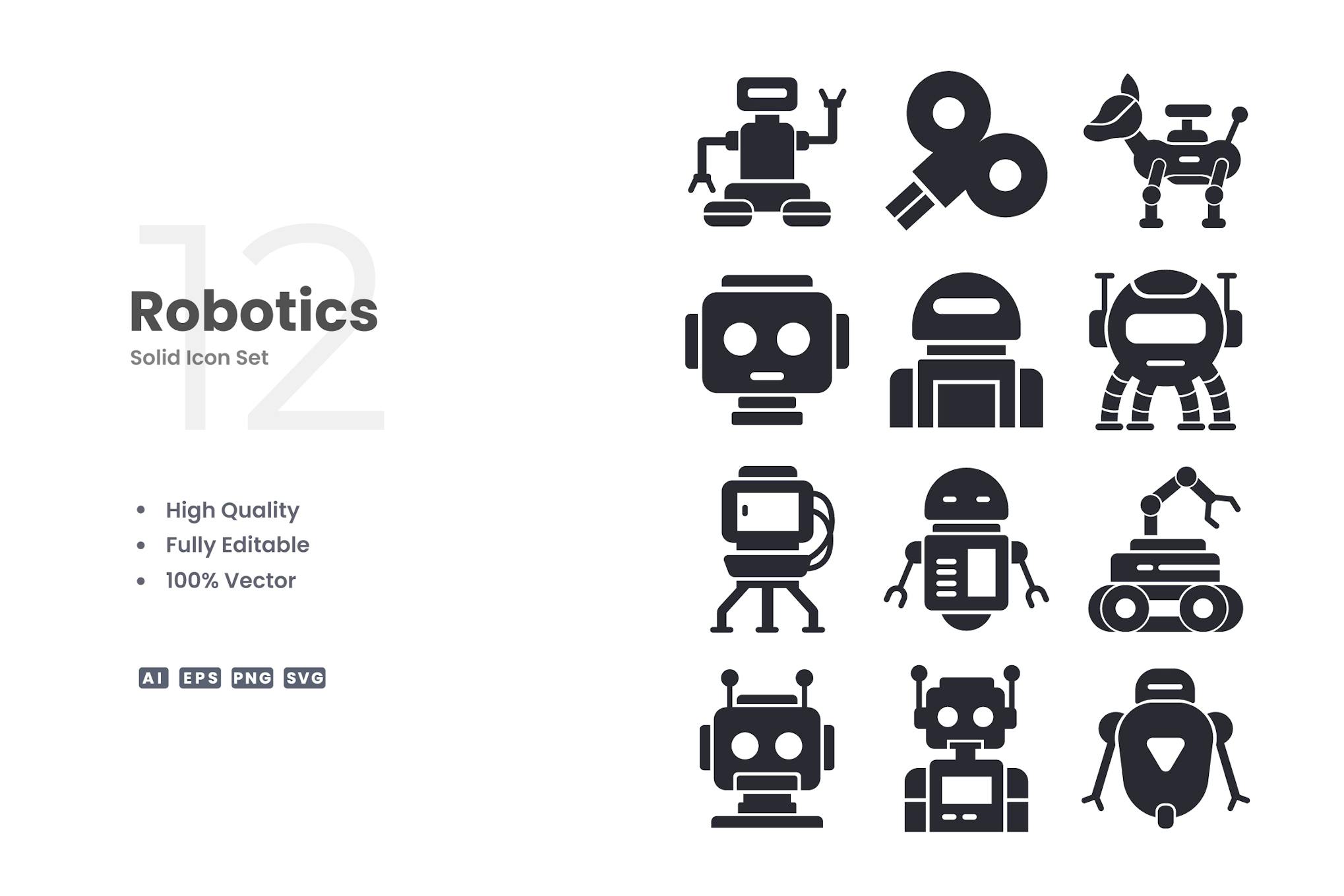 Robotics Solid Icons