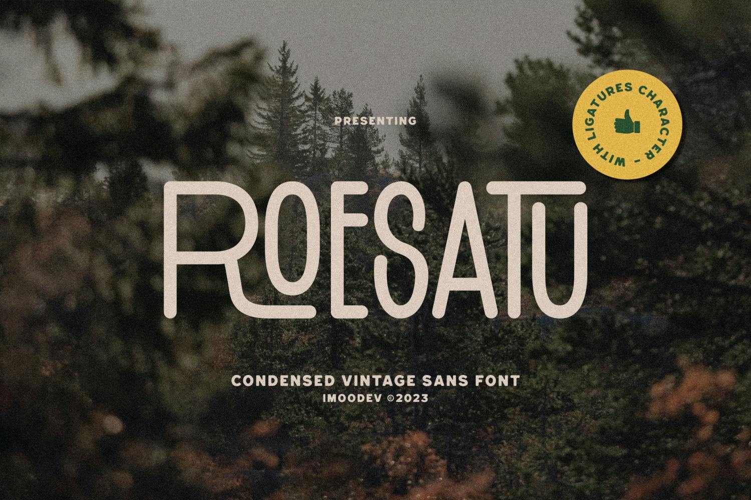 Roesatu – Condensed Vintage Sans Font