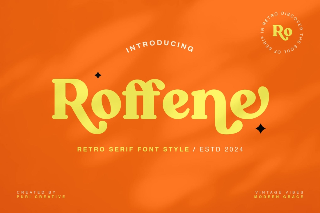 Roffene - Retro Serif Style Font