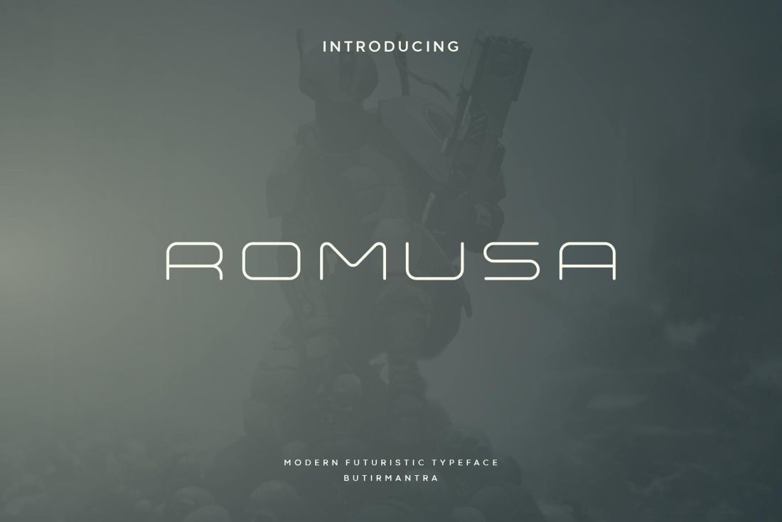 Romusa - Futuristic Font