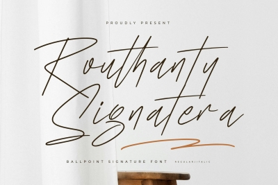 Routhanty Signatera Ballpoint Signature Font