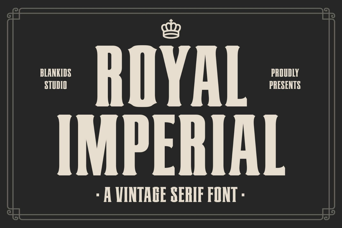 Royal Imperial a Vintage College Font