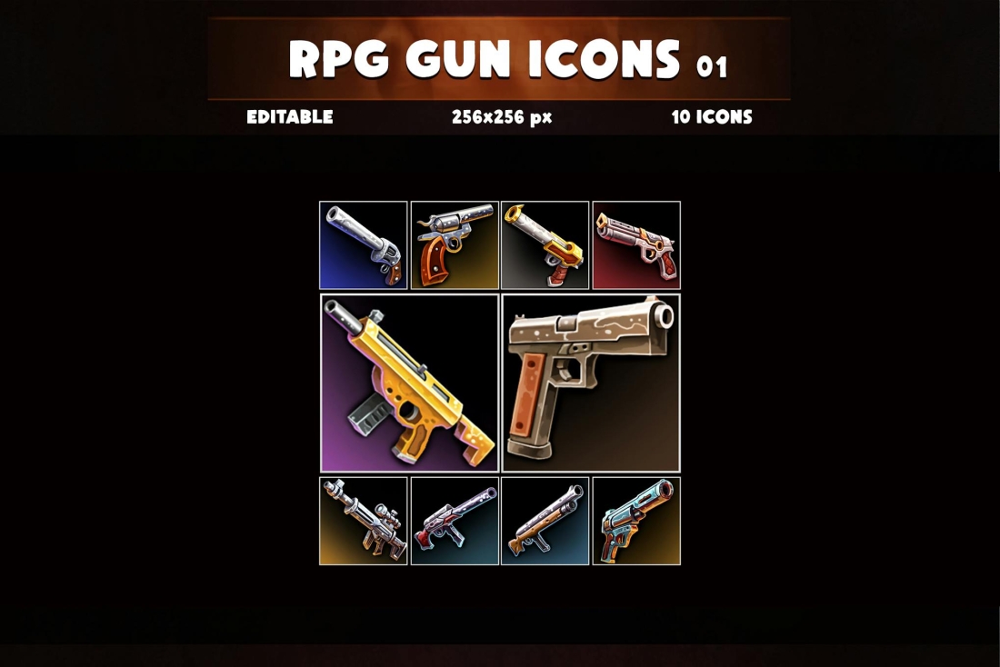 RPG Gun Icons 01