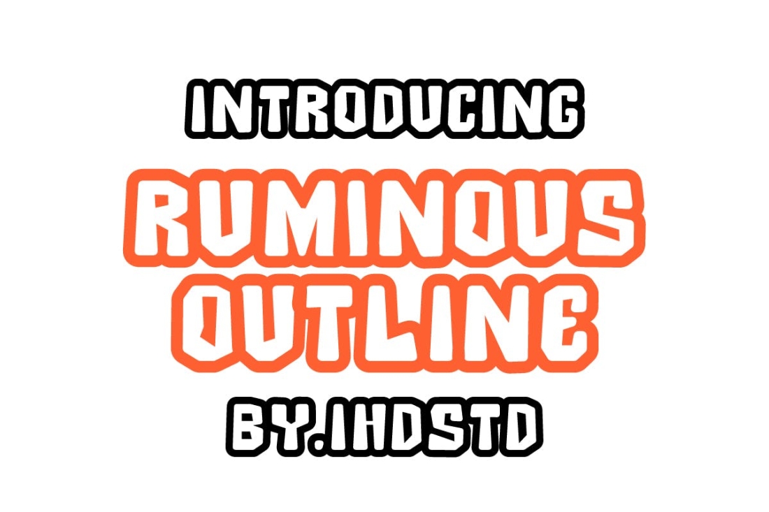 Ruminous Outline Display Font