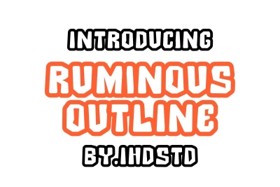 Ruminous Outline Display Font