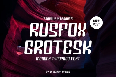 Rusfox Grotesk - Modern & Tall Font