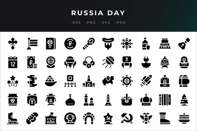 Russia Day Icons