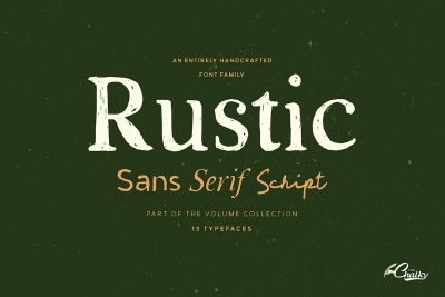 Rustic – Handcrafted Font Family