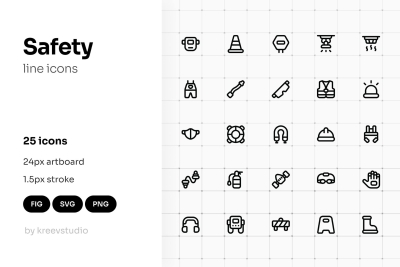 Safety Line UI Icons