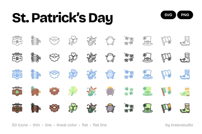 Saint Patrick's Day Icons