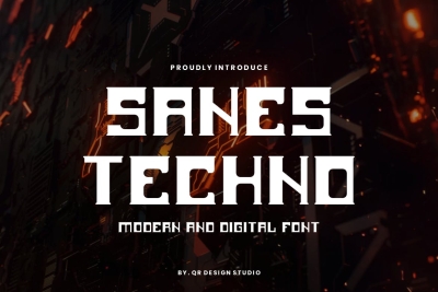 Sanes Techno - Digital Font