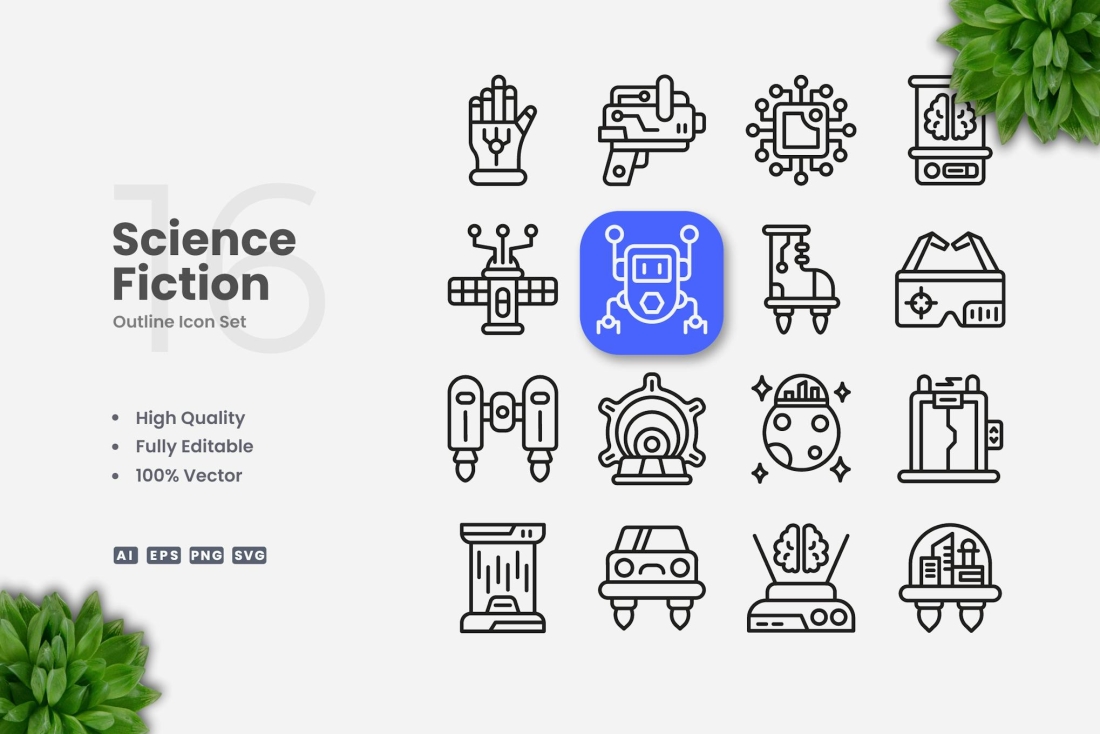 Science Fiction Outline Icons