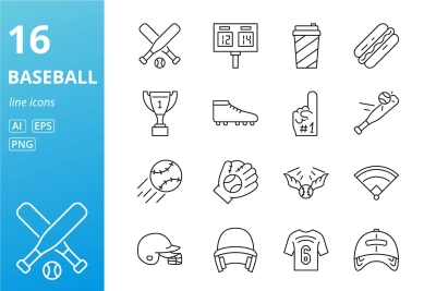Set of Baseball Icons