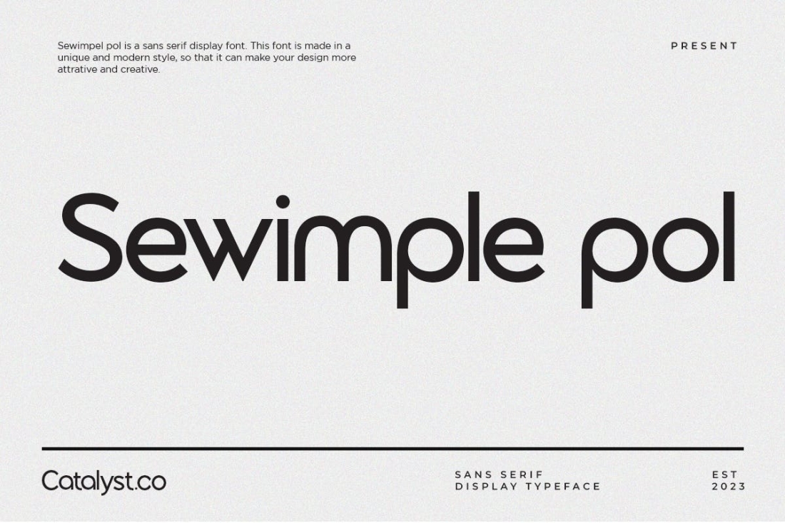 Sewimple Pol Sans Serif Display Font