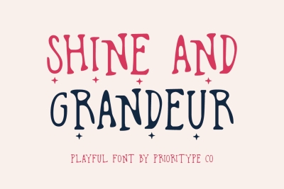 Shine And Grandeur - Playful Font