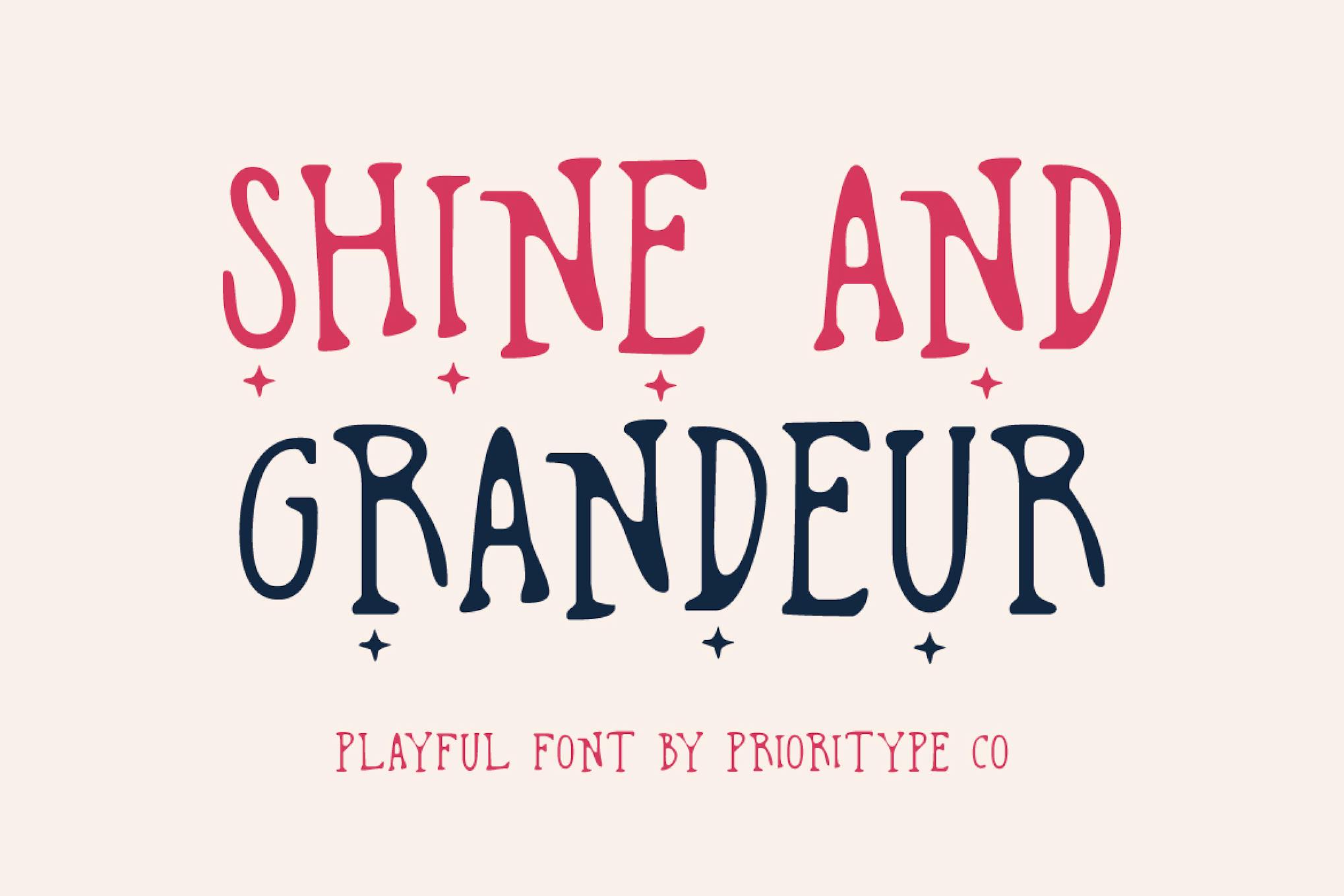 Shine And Grandeur – Playful Font