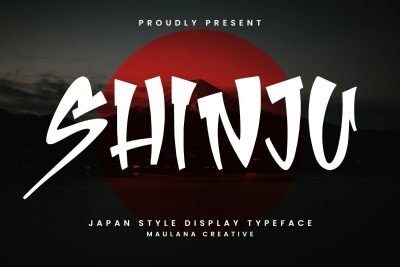 Shinju Display Japanese Handmade Font Typeface