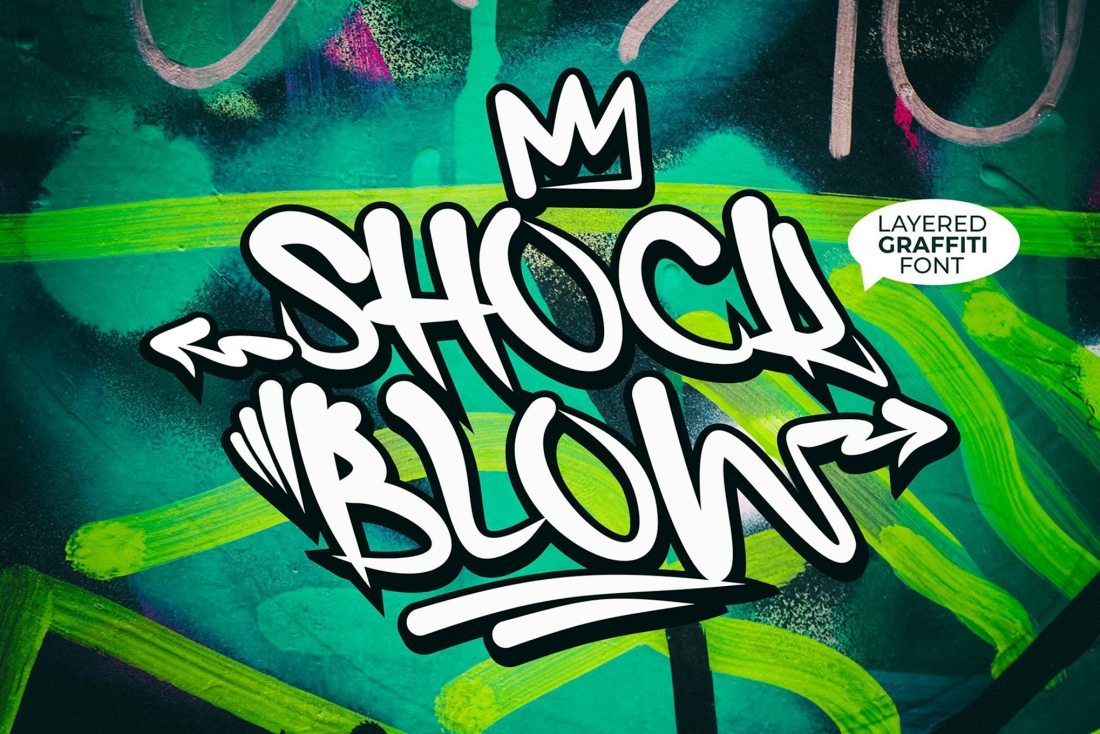 Shock Blow – Layered Graffiti Font