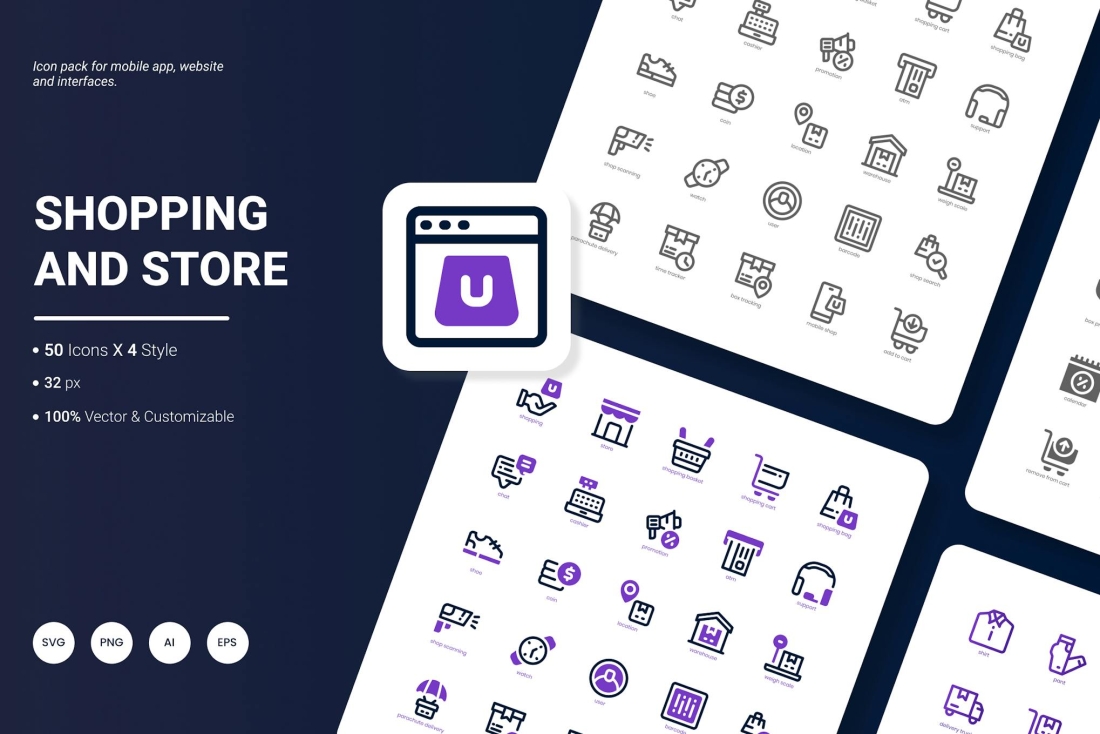 Shopping and Store Icon Pack