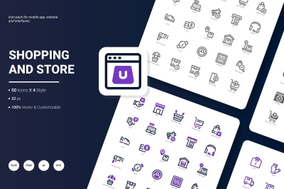 Shopping and Store Icon Pack