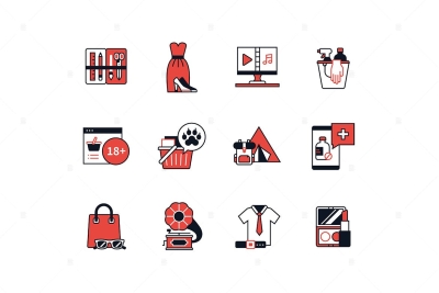 Shopping Categories and Departments - Line Icons