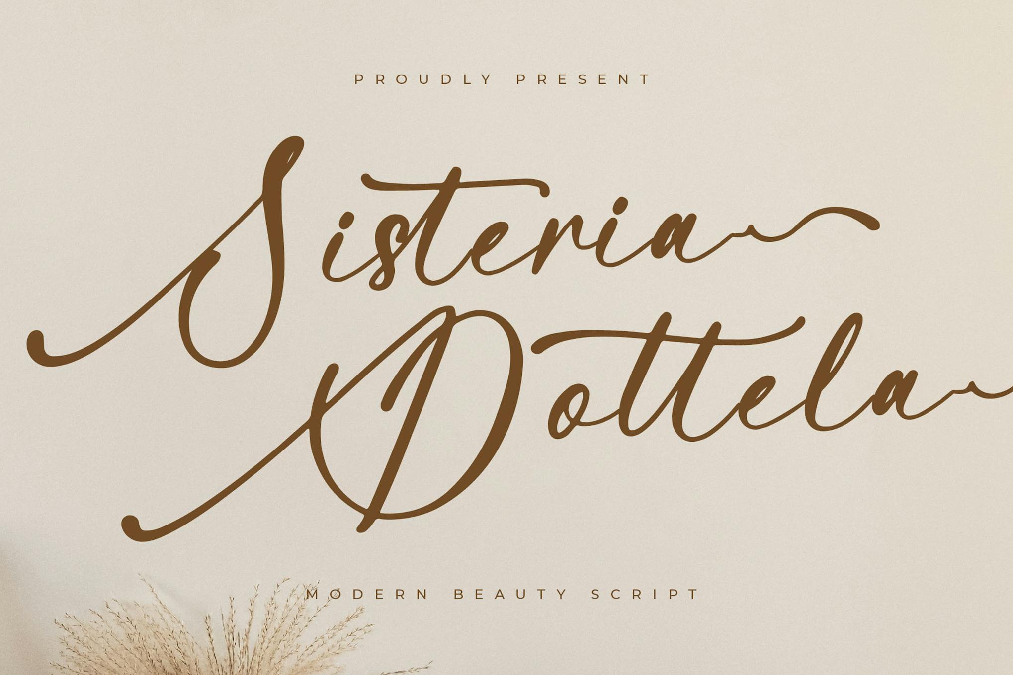 Sisteria Dottela Modern Script Font