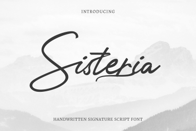 Sisteria Handwritten Signature Script Font