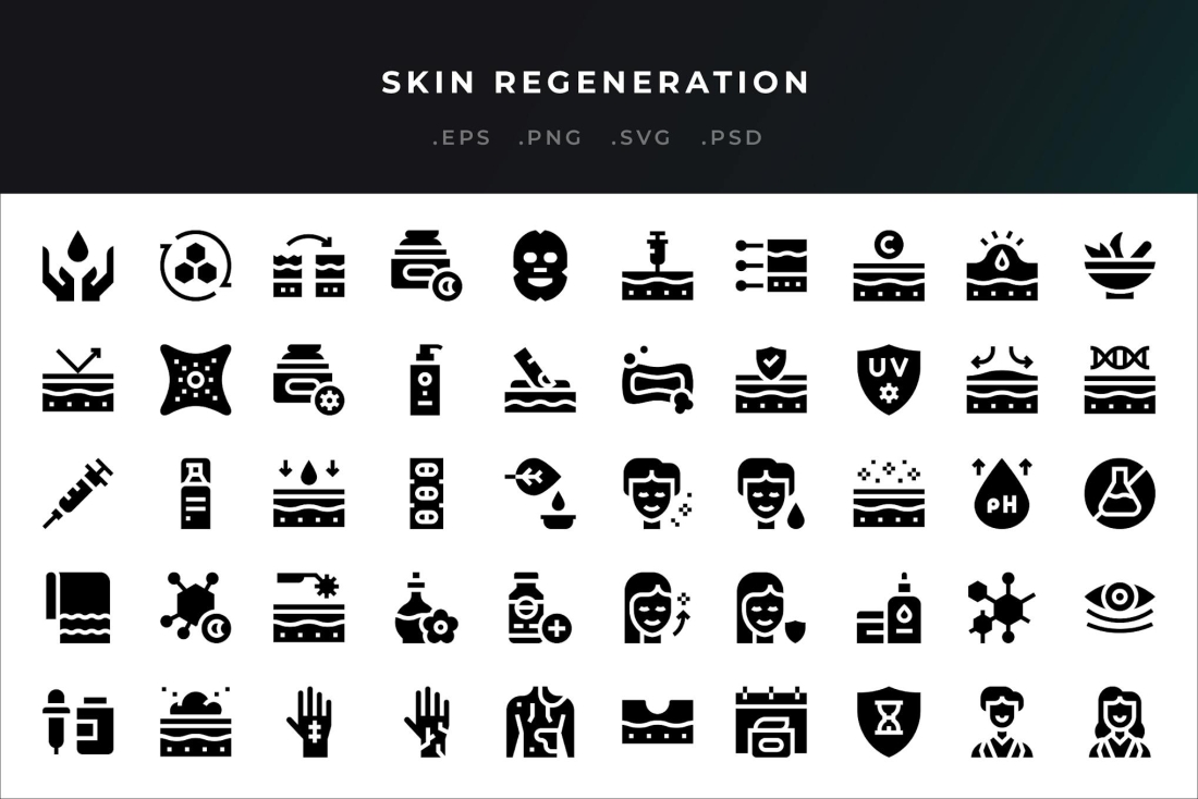 Skin Regeneration Icons