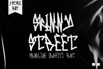 Skinny Street – Monoline Graffiti Font